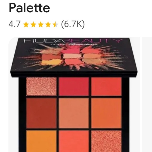 HUDA.    Coral eyeshadow,  stocking stuffers gift item - Picture 2 of 5